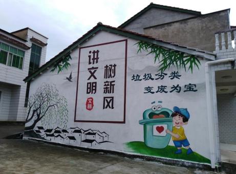  青田墙绘是现在流行的墙体广告